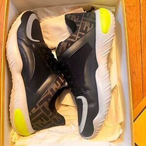 Fendi Black and Yellow Sneakers